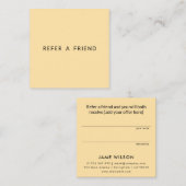 Carte de référence immobilière minimaliste moderne (Devant / Derrière)