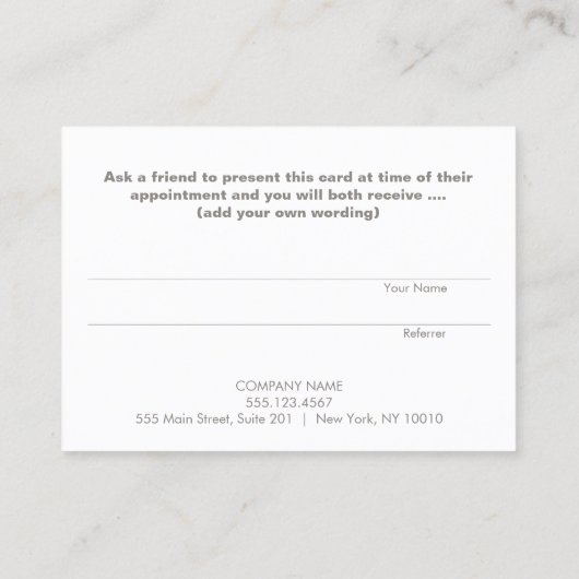 Carte de référence Lotus Holistic Health and Welln (Dos)