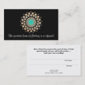 Carte de référence Lotus Mandala Ornate Or et Noir (Devant / Derrière)