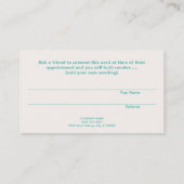 Carte de référence Mandala Pink Coral Feuille Orné (Dos)