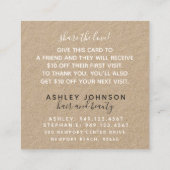 Carte de référence moderne Botanique Kraft noir &  (Dos)