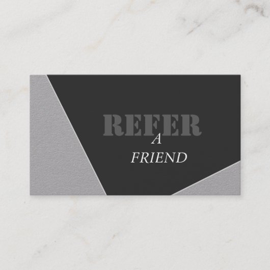 Carte de référence moderne Gris Artistique Noir Mo (Devant)