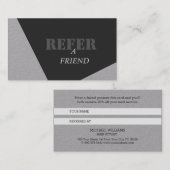 Carte de référence moderne Gris Artistique Noir Mo (Devant / Derrière)