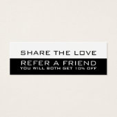 Carte de référence moderne minimaliste noir blanc (Devant)