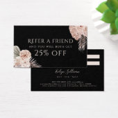 Carte de référence noire rose Boho (Bureau)