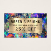 Carte de référence opale bleue parties scintillant (Devant)