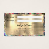 Carte de référence opale noire parties scintillant (Dos)