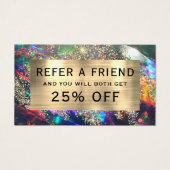 Carte de référence opale noire parties scintillant (Devant)