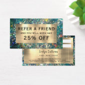 Carte de référence opale turquoise Gold parties sc (Bureau)