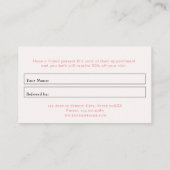 carte de référence or & rose tendance (Dos)