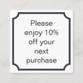 Carte de référence ou de fidélité pour des clients (Dos)