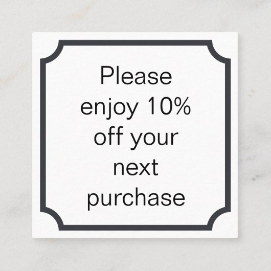 Carte de référence ou de fidélité pour des clients (Dos)