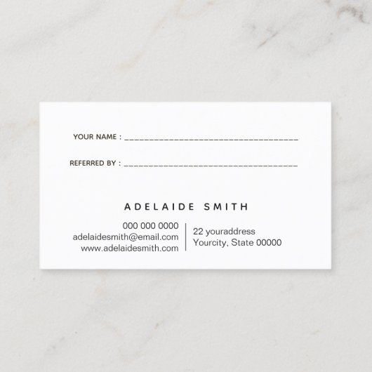 carte de référence pastel opal texture (Dos)