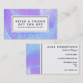 Carte de référence Pastel rose et lilas mermaid (Devant / Derrière)