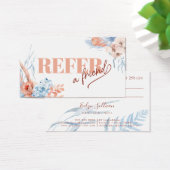 Carte de référence Peach and blue tropical (Bureau)
