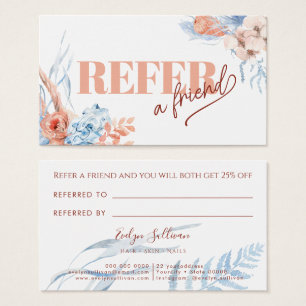 Carte de référence Peach and blue tropical