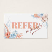 Carte de référence Peach and blue tropical (Devant)