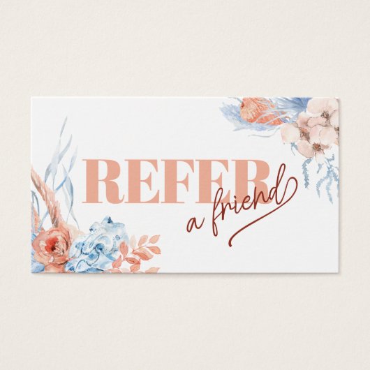 Carte de référence Peach and blue tropical (Devant)