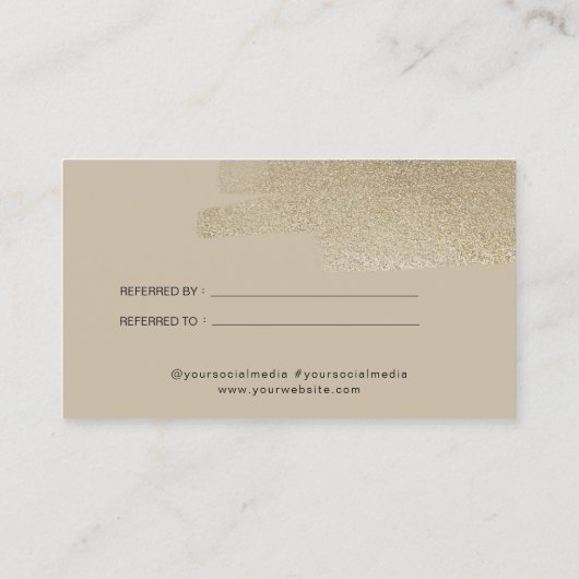 Carte de référence pour brosse d'or Faux pour entr (Dos)