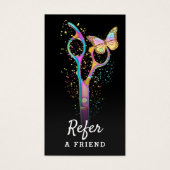 carte de référence pour ciseaux de coiffure (Devant)