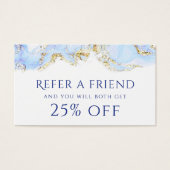 carte de référence pour encre bleue marbré (Devant)