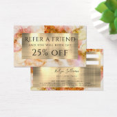 carte de référence pour fausse feuille or rose aqu (Bureau)