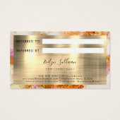 carte de référence pour fausse feuille or rose aqu (Dos)