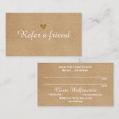 Carte de référence pour la loyauté moderne minimal (Devant / Derrière)