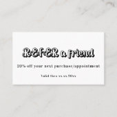 Carte de référence professionnelle de code qr noir (Devant)