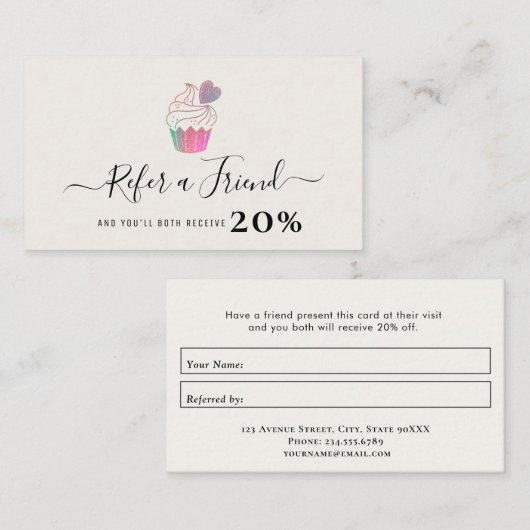 carte de référence professionnelle de la boulanger (Devant / Derrière)