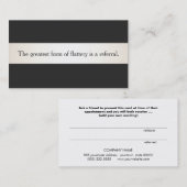 Carte de référence professionnelle Satin Stripe Bl (Devant / Derrière)
