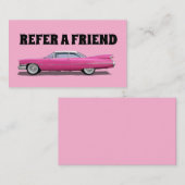 CARTE DE RÉFÉRENCE ROSE CLASSIQUE VOITURE PERSONNA (Devant / Derrière)