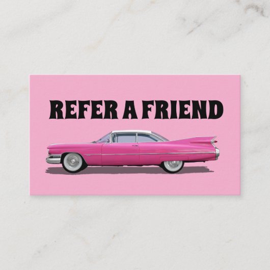 CARTE DE RÉFÉRENCE ROSE CLASSIQUE VOITURE PERSONNA (Devant)