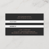 Carte de référence rose Gold Eyelashes (Dos)