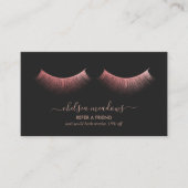 Carte de référence rose Gold Eyelashes (Devant)