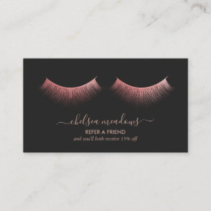 Carte de référence rose Gold Eyelashes