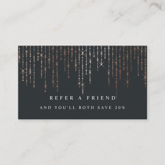 Carte de référence rose Gold Marquee (Devant)