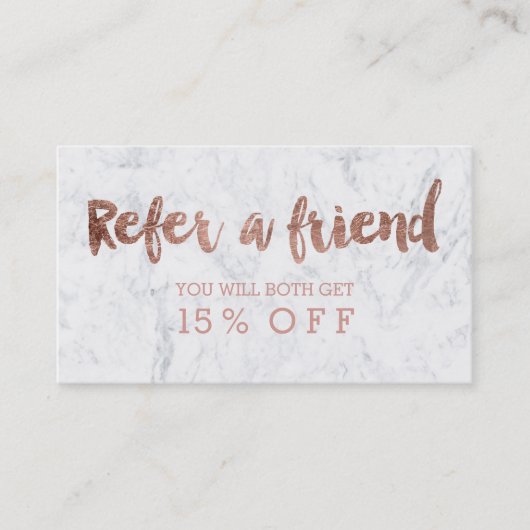 Carte de référence rose moderne typographie or mar (Devant)