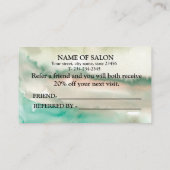 CARTE DE RÉFÉRENCE SIMPLE EN COULEUR D'EAU MINIMAL (Dos)