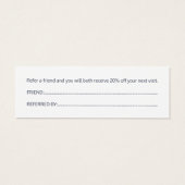 Carte de référence simple et élégante bleu rose (Dos)