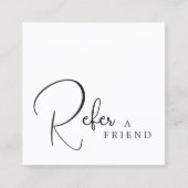 Carte de référence simple et élégante en noir et b (Devant)