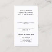 Carte de référence simple et élégante en noir et b (Dos)