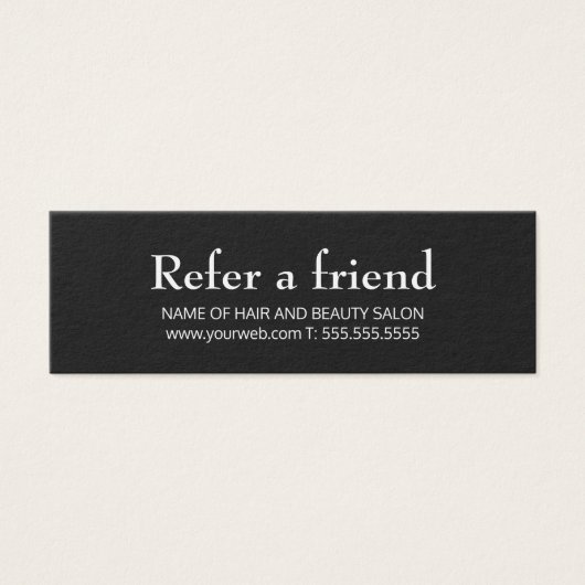 Carte de référence simple et élégante en noir et b (Devant)