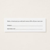 Carte de référence simple et élégante en noir et b (Dos)