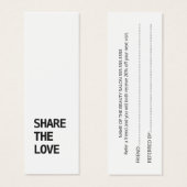 Carte de référence simple et élégante en noir et b (Devant & derrière)