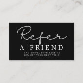 Carte de référence simple et élégante en noir et b (Devant)