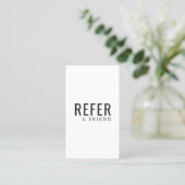 Carte de référence simple et élégante en noir et b (Debout devant)