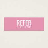 Carte de référence simple et élégante rose pâle (Devant)