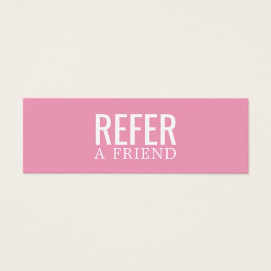 Carte de référence simple et élégante rose pâle (Devant)