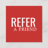 Carte de référence simple et élégante rouge blanc (Devant)
